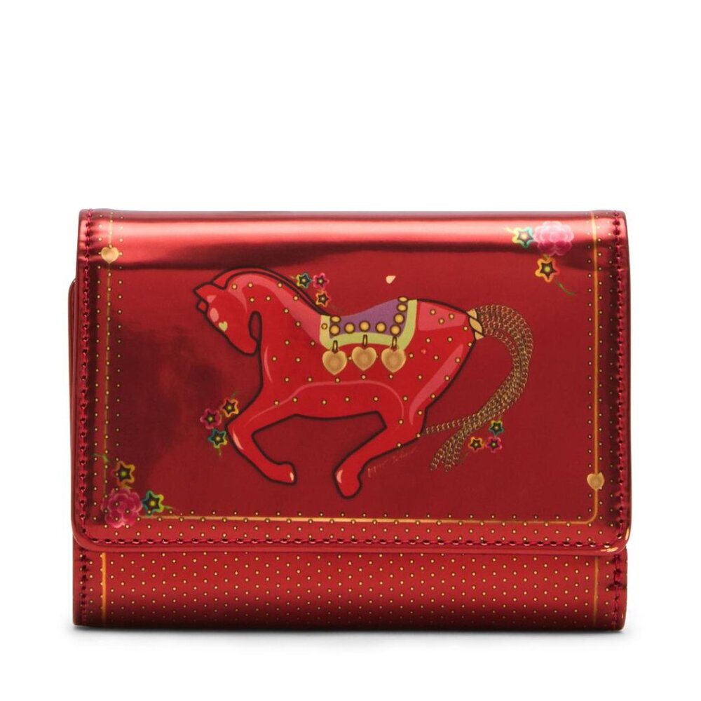 Betsey Johnson Kitsch Chinese New Year Wallet CYN Shiny Red NWT - Picture 3 of 8